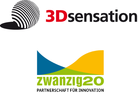Logo 3Dsensation and twenty twenty partnership for innovation